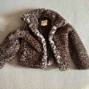 Girls Size 4 leopard coat